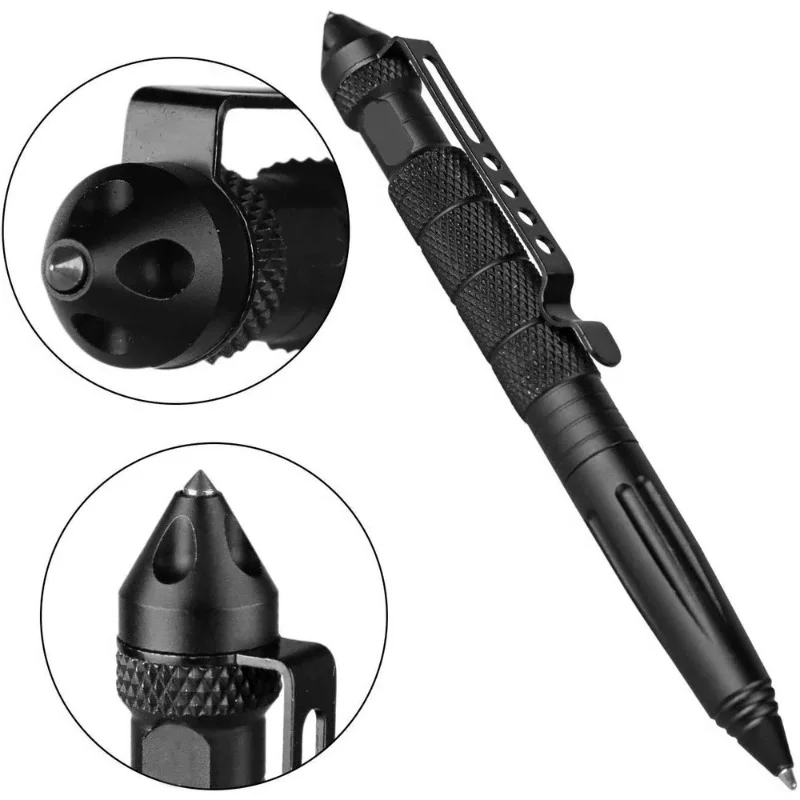 Pen Tactical Glass - Stylo tactique militaire multifonction en alliage