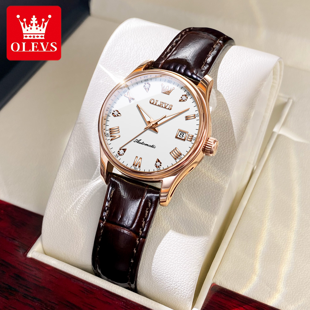 Watch Winder Compact - OLEVS-Montre-bracelet de luxe pour femme, étanche,