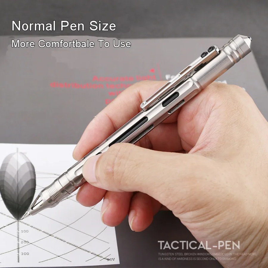 Stylo tactique 2-en-1 en titan - Pen Tactical Glass avis et prix