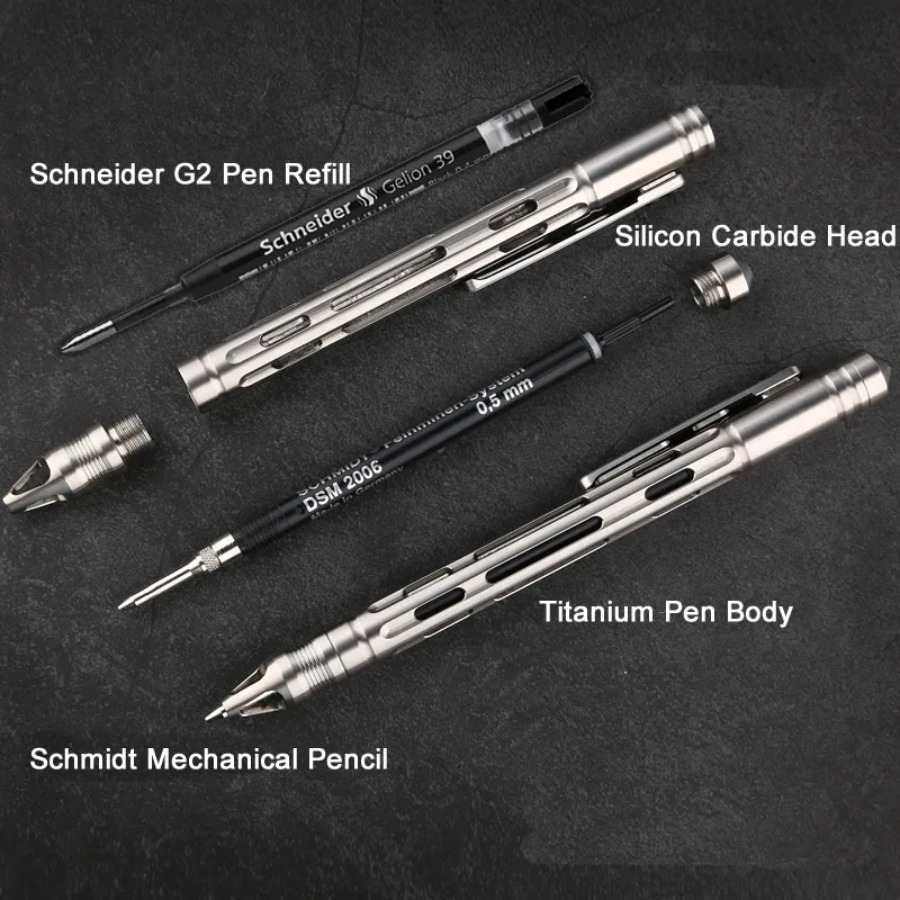 Stylo tactique 2-en-1 en titan - Pen Tactical Glass avis et prix