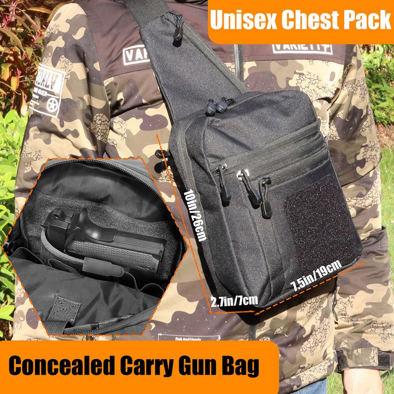 Nouveau sac de poitrine tactiq - Edc Carry Gun avis et prix