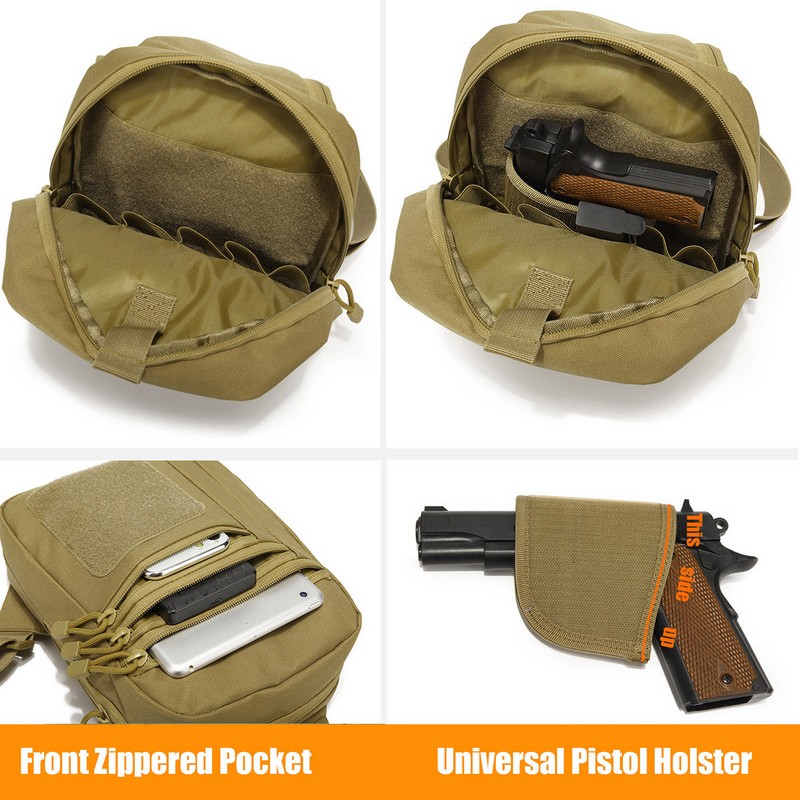 Nouveau sac de poitrine tactiq - Edc Carry Gun avis et prix
